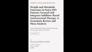 Weight and Metabolic Outcomes in Naïve HIV Patients Treated with Integrase Inhibitor-... | RTCL.TV