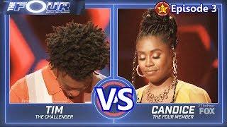 Tim Johnson Jr vs Candice Boyd with Results  &Comments The Four 2018 Episode 3