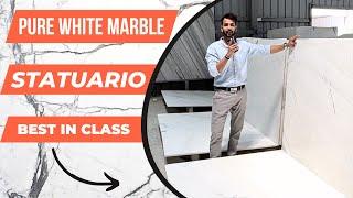 PURE WHITE MARBLE - Luxurious Premium Quality | Super White - Mirror Polished | Asian Statuario