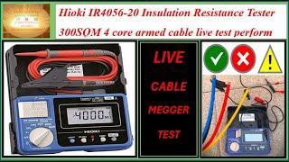 Hioki ir4056-20 insulation resistance tester #test live armed | cable by #megger with resistance