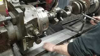 Crank index and set stroke on 350 Chevrolet crankshaft grinding