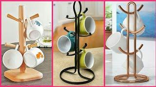 Stylish Cup Stand Designs | Cup Stand Kitchen Organizer Ideas | Coffee Mug Stand Decor Ideas