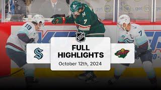 Kraken at Wild | October 12, 2024 | NHL Full Game Highlights