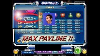  OMG!? MuST SEE! ON ReAcTOonZ SLOT BIGGEST POSSIBLE WIN IN ONE SPIN