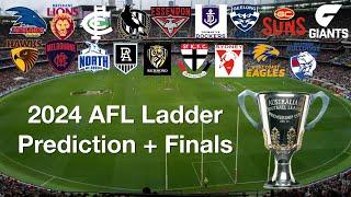 2024 AFL Ladder Prediction + Finals