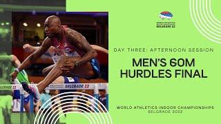 Grant Holloway runs 7.29 (=WiR) & 7.39 for 60m hurdles gold | World Indoor Championships Belgrade 22