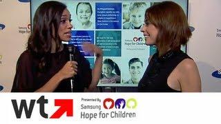 Rosario Dawson Shows off "Sin City 2" Style on the 2013 Hope for Children Blue Carpet