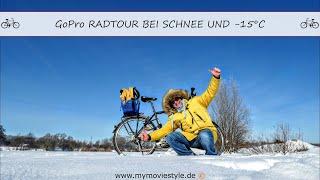 GoPro COLD TEST - BIKE TOUR IN SNOW AND MINUS TEMPERATURE -15 ° C 