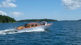 Vanessa driving M/Y Casanova water taxi summer 2023