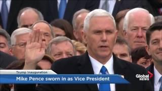 Trump inauguration: Mike Pence sworn in as Vice President