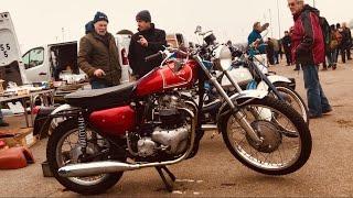 KEMPTON PARK Motorcycle Runners THREE FAVOURITES Kick-Starts at Bike Autojumble BSA Norton MATCHLESS