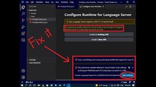 How to fix the configuration of runtime for language server in java || 100% works ||