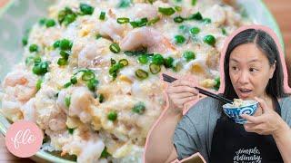 Better Than Chinese Takeout! SHRIMP w/ SILKY SCRAMBLED EGG 滑蛋蝦仁飯