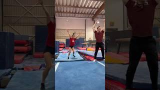 I taught a rhythmic gymnast a backflip! ‍️ @elenashinohara #gymnast #olympics #gymnastics #d1