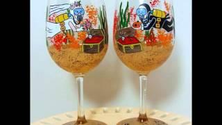 Kudos Kitchen Hand Painted Glassware