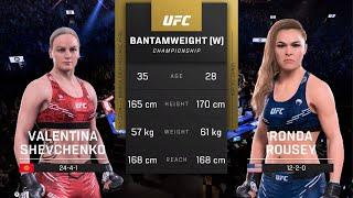 UFC 5 AI vs AI: Valentina Shevchenko vs Ronda Rousey – Striking vs Grappling Showdown