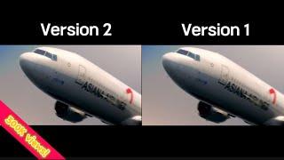 Never be alone plane crash animations version 1 vs version 2 (remake)