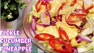 Cucumber Pineapple Pickle/No Cook/No Wait/10 min Recipe