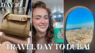 Travel Day To Dubai | saying goodbye to family, manchester airport, teddy blake unboxing | DAY 10