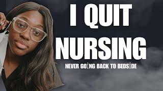 quitting my nursing career | what I wish I knew before becoming a nurse