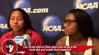 Lia Neal and Simone Manuel break down 1-2 100 Freestyle finish