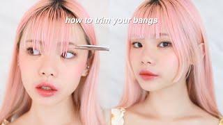 how to cut bangs at home in 5 minutes #stayhome ️