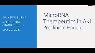 MicroRNA Therapeutics in AKI: Preclinical Evidence