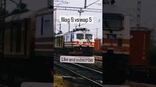 Wag 9 top speed 120  kmph VS  wap 5  top speed  160 kmph # kamal railway station #viral video