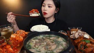 SUB)Pork and rice soup (sundaedwaeji-gukbap) Mukbang ASMR