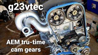 G23vtec AEM Tru-time  cam gears adjusted. pt. 18