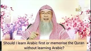 Should I learn Arabic first or memorise the Quran without learning Arabic - Assim al hakeem