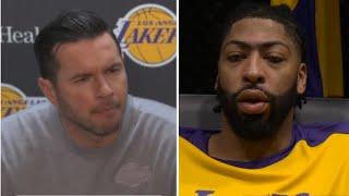 PostGame Interview | JJ Redick & Anthony Davis speaks to media after Lakers loss to Nuggets 127-102