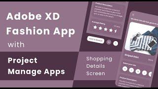 E-Commerce Fashion App Course UI UX - Shopping Details in Adobe XD