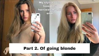 Part 2. of my blonde hair transformation.An unfortunate ending to my blonde hair journey.‍️‍️