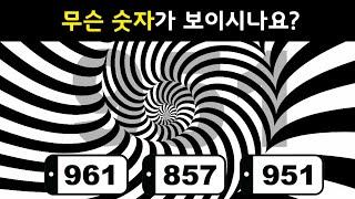 숫자 3개가 모두 보인다면 당신의 눈은 상위 2% 특별한 눈입니다. 시력테스트.