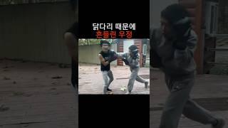 서로 닭다리 먹으려다....