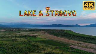 Panorama View Lake Prespa & Village Strbovo, Macedonia (2024) [Drone Video]【4K】Штрбово, Преспанско