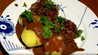 Minced beef steaks with caramelized onions / Classic minced steaks from Denmark - Recipe # 59