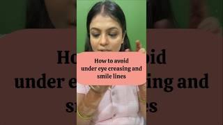 How to avoid under eye creasing and smile lines #shorts #viral #makeup #festival #trending #saree