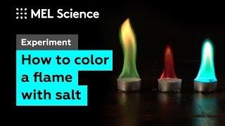 Experiment: 5 colored flames (How to color fire with salts)