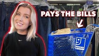 A day of someone who pays their bills selling clothes on eBay