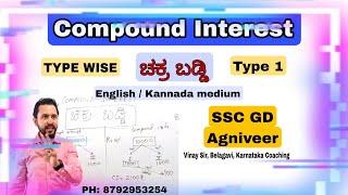 Compound Interest in Kannada By Vinay Sir Maths Bro. Ssc gd kannada class, Agniveer Maths in kannada