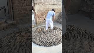 Clay Mixing with Feet  | Traditional Technique for Perfect Clay 𝐂𝐘 𝐓𝐞𝐜𝐡 #skills #drill #shorts