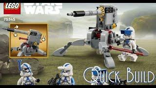Quick Build 501st Clone Trooper Battle Pack | Lego Star Wars 75345