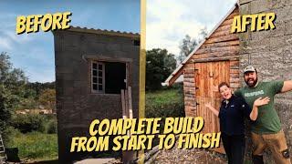 48 - Outhouse COMPLETE build TIMELAPSE - START to FINISH | DIY on a BUDGET in Portugal