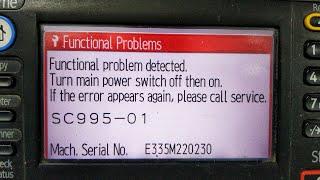 How to reset SC 995-01 in Ricoh MP 2501 SP, MP 2001 SP,  MP C301 SP. Reset error code SC995-01