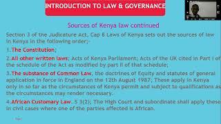 INTRODUCTION TO LAW AND GOVERNANCE LESSON 1