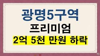 광명5구역 프리미엄 2억 5천 만원 하락