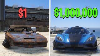 Stealing $1 to $1,000,000 Car in GTA 5 RP