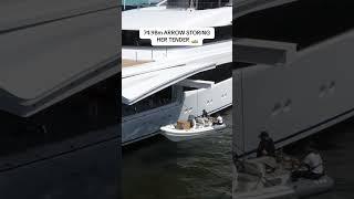 74.98-metre superyacht yacht ARROW storing her tender